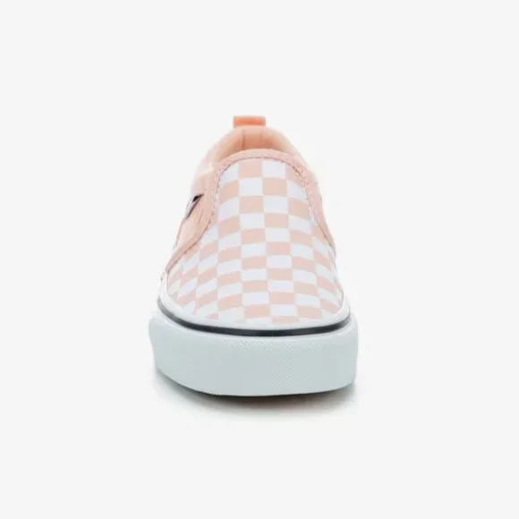 NWB, KIDS' Vans Little Girl Size 2, Asher Slip-On Skate Shoes, Powder Pink - Picture 4 of 7